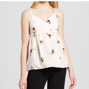 victoria beckham bee tank top spaghetti strap shirt Small